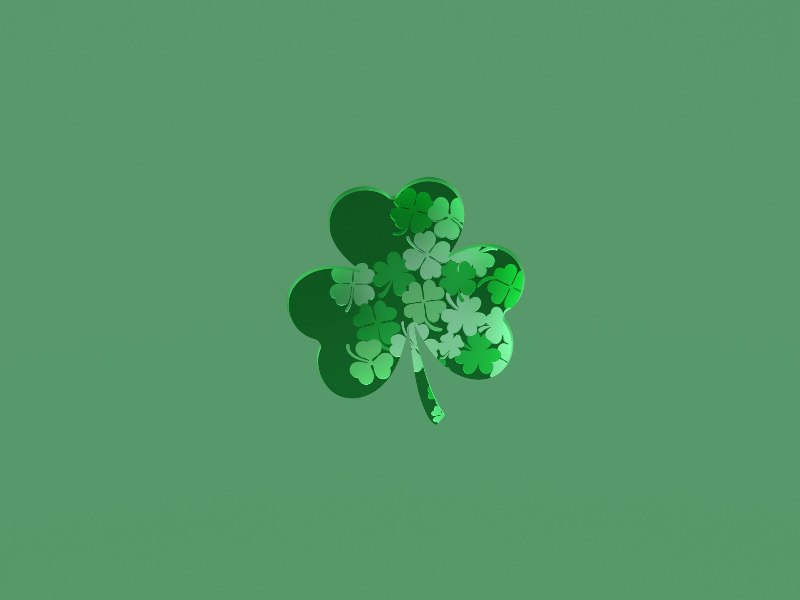 Stylized four leaf clover, representing how to be lucky